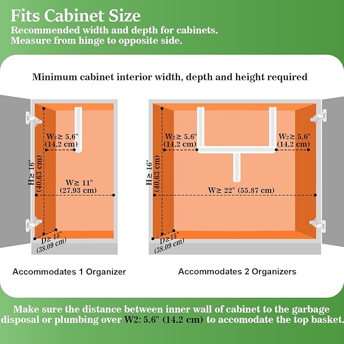 REALINN Under Sink Organizer, Pull Out Cabinet Organizer 2 Tier Slide Out Sink Shelf Cabinet Storage Shelves, Under Sink Storage for Kitchen Bathroom Cabinet, White, 1 Pack - Image 7
