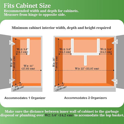 REALINN Under Sink Organizer, Pull Out Cabinet Organizer 2 Tier Slide Out Sink Shelf Cabinet Storage Shelves, Under Sink Storage for Kitchen Bathroom Cabinet, White, 1 Pack - Image 7