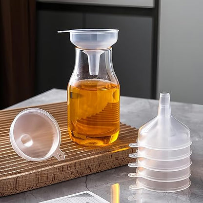 Small Funnel 4 Pack Food Grade Water Bottle Funnel for Powder, Liquids, Suitable for Kitchen Juice Lab Skin Care Lotion Essential Oils