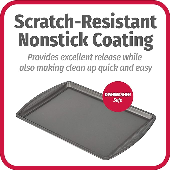 GoodCook Everyday Baking Sheet with Carbon Steel Construction & Scratch-Resistant Metal-Utensil Safe Nonstick , 9 x 13-Inch - Image 3