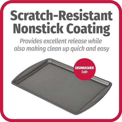 GoodCook Everyday Baking Sheet with Carbon Steel Construction & Scratch-Resistant Metal-Utensil Safe Nonstick , 9 x 13-Inch - Image 3
