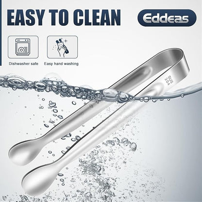 12PCS Ice Tongs Mini Sugar Tong - 2 Sizes 6 & 4 Inch Stainless Steel Small Serving Tongs, Small Kitchen Tiny Tong for Appetizers,Tea Party, Coffee Bar, Desserts (Silver) - Image 7