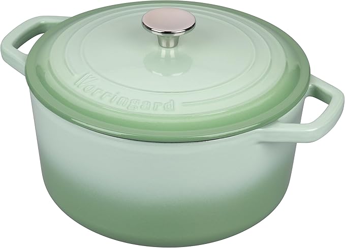 VORRINGARD Enameled Cast Iron Dutch Oven Pot with Lid, for Bread Baking, Round Bread Oven- include Sourdough Bread Baking Supplies Set, 4.5QT, Green - Image 7