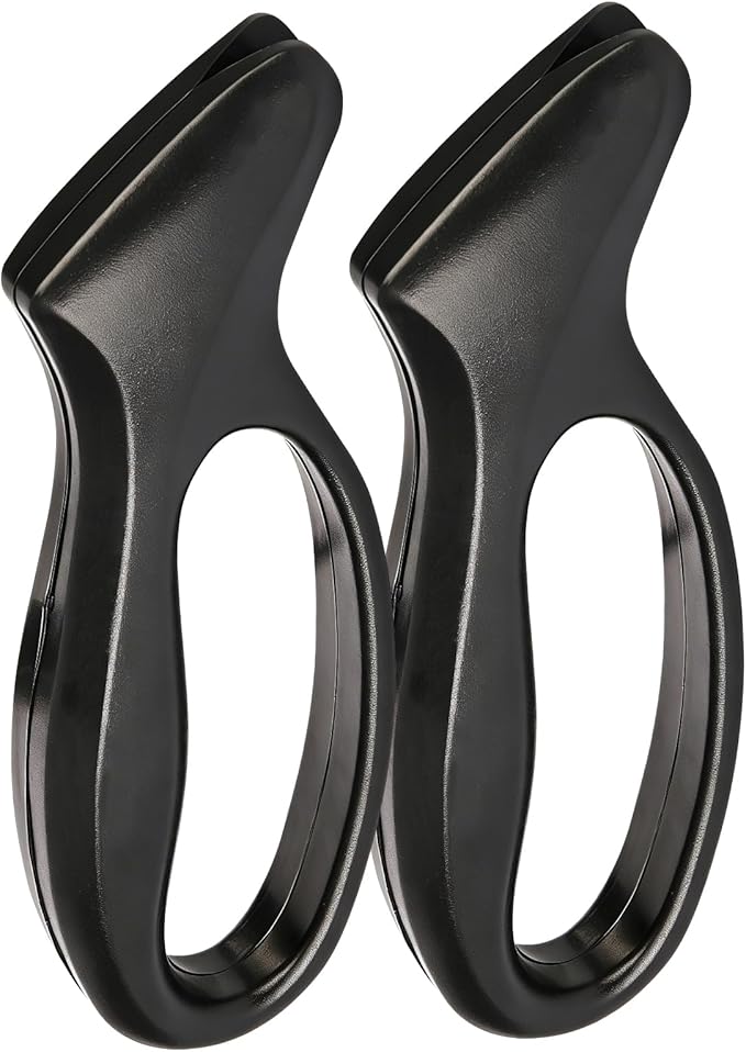 2pc Black Knife Sharpener - Afilador de Cuchillos, Ergonomic Comfort Handle, Compact & Easy to Use, Professional Hone for Restoring Straight Edges (Kitchen/Pocket Knives)