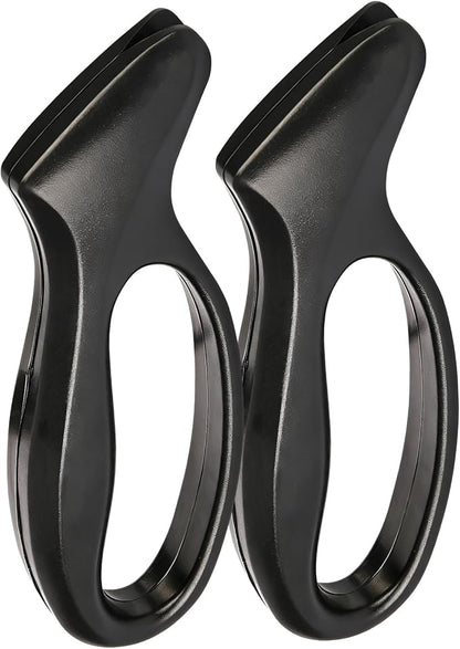 2pc Black Knife Sharpener - Afilador de Cuchillos, Ergonomic Comfort Handle, Compact & Easy to Use, Professional Hone for Restoring Straight Edges (Kitchen/Pocket Knives)