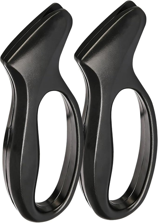 2pc Black Knife Sharpener - Afilador de Cuchillos, Ergonomic Comfort Handle, Compact & Easy to Use, Professional Hone for Restoring Straight Edges (Kitchen/Pocket Knives)