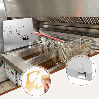 Ferraycle 2 Pack 20-1/2" W x 18" H 304 Stainless Steel Fryer Splash Guard for Stove & Kitchen, Oil Splatter Screen Protection, Heavy Duty Grease Barrier for Frying, Grilling, Easy Clean, Universal Fit - Image 5