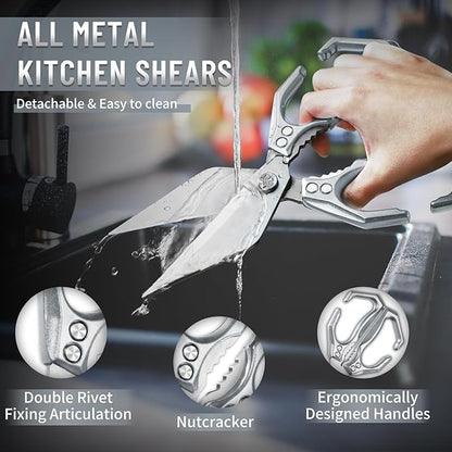 Dream Reach Heavy Duty Poultry Shears Kitchen Scissors Dishwasher Safe with Ergonomic Handle, Japanese High-Carbon Steel Cooking Shears for Chicken, Meat, Seafood, Bone Cutting Christmas Gifts for Men - Image 4