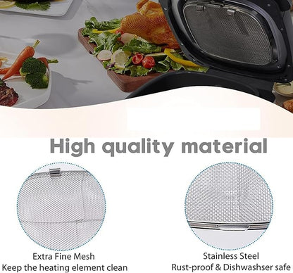 2 Pack Replacement Stainless Steel Splatter Shield for Ninja Foodi AG300,AG301C Air Fryer Replacement Part