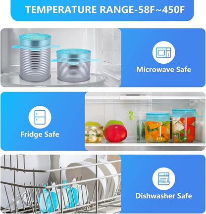 Small Silicone Stretch Lids, 12PCS 2.6"/6.5cm Zero Waste Reusable Silicon Container Lids Covers for Jars Bowls Cups Bottles Cans (12PCS, Small)