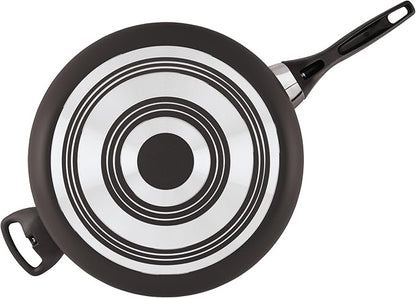 Farberware Dishwasher Safe Nonstick Jumbo Cooker/Saute Pan with Helper Handle - 6 Quart, Black - Image 3