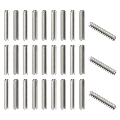 PATIKIL Slotted Spring Pin, 50 Pcs 5/32" x 1" (4.25mm x 25mm) 304 Stainless Steel Split Roll Pins Spring Dowel for Home Improvement Automotive Machine Repair, Silver