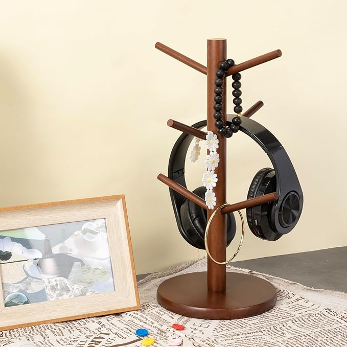 MyLifeUNIT Mug Holder Tree, Coffee Cup Holder with 6 Hooks (Brown) - Image 5