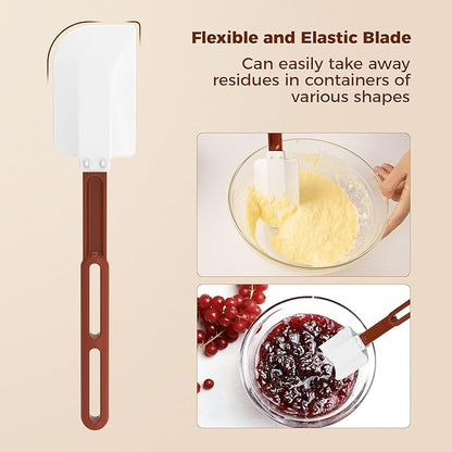 High Heat Resistant Silicone Spatulas, 13-1/2" Commercial Spatula 500°F Heat-Resistant Heavy Duty Spatula Non-Stick Scraper, Ideal for Baking/Cooking/Mixing, Commercial Dishwasher Safe, Set of 2 - Image 3
