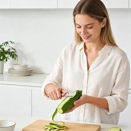 Vegetable Wooden Peeler for Kitchen Tool,Premium 2-in-1 Multifunctional Fruit & Vegetable Peeler with Built-in Bottle Opener, Ideal for All Fruits and Vegetables Needing Peeling - Image 7