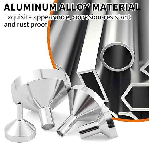 Small Metal Funnels Mini Funnel 8 Size Tiny Bottle Funnel, Miniature Atomizers, Flask, Perfume, Essential Oil, Powder, Micro Pet Capsule, Spice Jar - Image 3