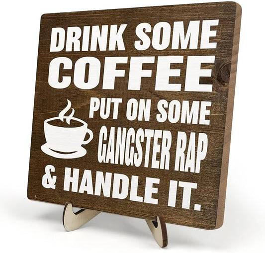 Coffee Bar Sign Plaque, Coffee Signs for Coffee Station, Vintage Coffee Sign Decor for Kitchen, Coffee Bar Accessories, Farmhouse Cafe Sign by DMADNF