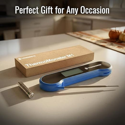 0.5 Sec Instant Read Meat Thermometer Digital with ±0.5℉ Precision, Food Thermometer for Cooking Kitchen Gadgets, Oven Grill Candy BBQ Essentials Accessories, Gifts for Him Dad Men Birthday, Blue - Image 9