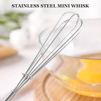 NileHome Mini Whisks Stainless Steel Whisk Set 5" 7" 7"Kitchen Small Wisk Balloon Wire Tiny Whisks for Cooking, Whisking, Blending, Beating, Stirring 3 Pack - Image 6