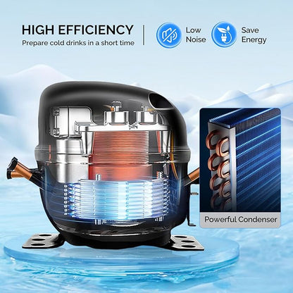 ROVSUN Commercial Beverage Dispenser 7.8 Gal/30L, Commercial Juice Dispenser Cold Drink Dispenser 10L X 3 Tanks Stainless Steel with Thermostat Controller for Home Restaurant Bar Party 110V/60HZ - Image 2