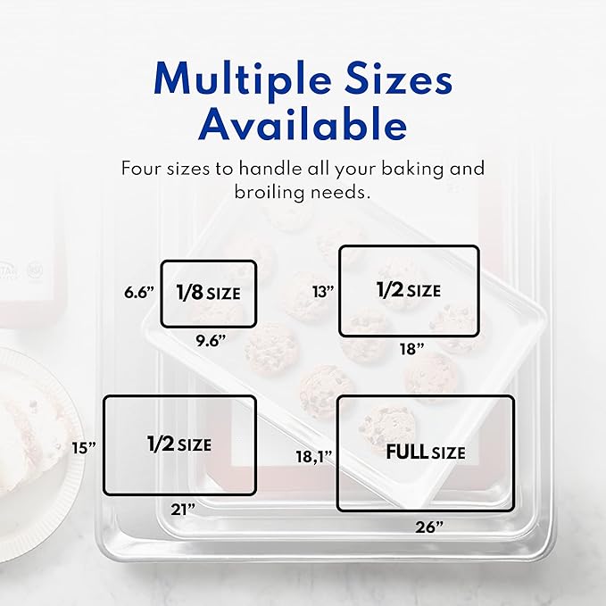 New Star Foodservice Commercial-Grade 18-Gauge Aluminum Sheet Pan/Bun Pan (13 L x18 W x1 H (Half Size) Measure Oven) - Image 7