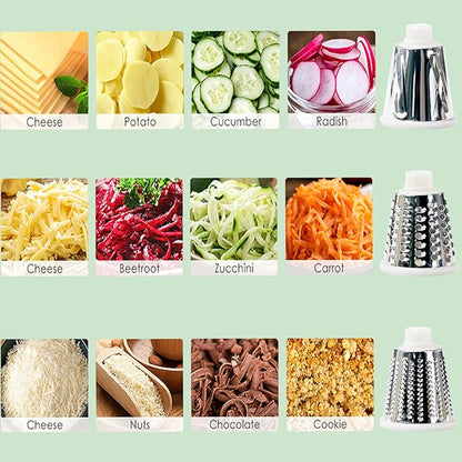 Cheese Grater with Handle, Multifunctional Manual Rotary Cheese Grater - Cheese Shredder Easily Chop Carrots, Potatoes, Vegetables and Fruits and Easy to Clean(red) - Image 4