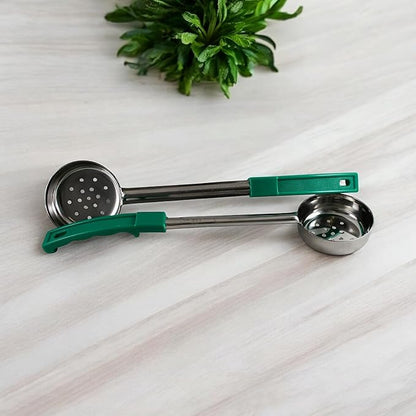 4 Ounce Slotted Stainless Steel Portion Control Ladle Spoon for Measuring and Serving; Commercial Grade Serving Scoops [Pack of 2] - Image 6