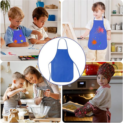 KUUQA 16/24/30/36/40Pcs Kids Apron Painting Aprons for Kids, Kids Paint Apron Art Smock for Classroom Painting Party Supplies