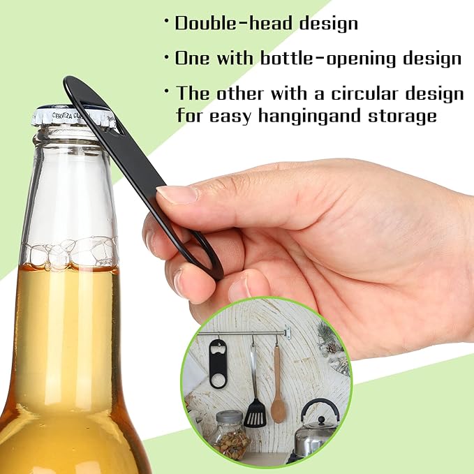 Remerry 50 Pcs Bottle Openers Stainless Steel Flat Bottle Opener Bulk 3.4 x 1.3 Inches Bartender Beer Key Soda Can Mini Speed for Kitchen, Bar or Restaurant - Image 5
