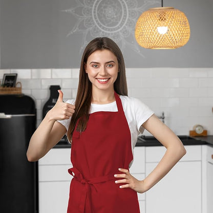 Avalon Kitchen Aprons for Men - 100% Polyester Chef Apron Women with Extra Long Ties - Cooking Aprons for Women & Mens Apron - Image 4