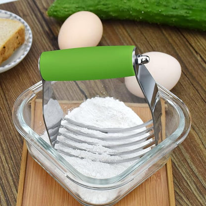 Dough Blender Heavy Duty Pastry Cutter Stainless Steel Butter Cutter Professional Baking Tool For Mixing Flour Butter (1 Pcs Green) - Image 4