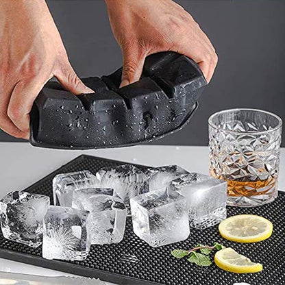 LessMo Ice Cube Tray with Lid - 2 Pack Large Silicone Ice Tray Molds for Freezer, BPA Free, Big Square Ice Cube for Whiskey, Cocktails, Baby Food, Juices - Image 6