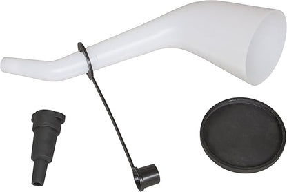Lisle 18232 Offset Funnel with Cap & Lid Black by Lisle