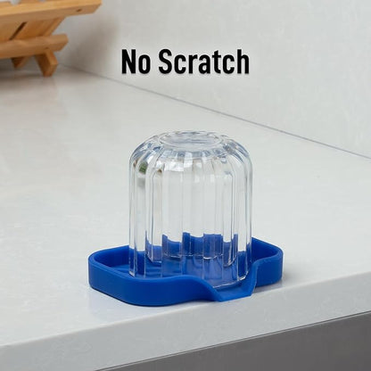 Zulay Kitchen Small Silicone Sponge Holder (4.9x3.3”) – Space-Saving Sink Organizer Tray for Sponge, Soap, Brush & More – Compact Non-Slip Dish for Kitchen & Bathroom (Turkish Sea) - Image 7