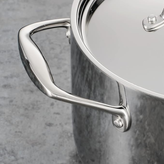 Tramontina Signature Tri-Ply Clad Stainless Steel 4-Quart Sauce Pan with Lid, Induction-Ready, Dishwasher-Safe, NSF-Certified, Made in Brazil - Image 6