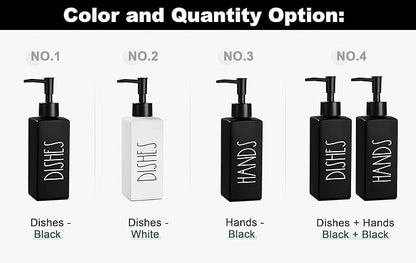 Hand Soap Dispenser, Matte Black Soap Dispenser for Bathroom, Glass Hands Liquid Dispenser with Pump, Farmhouse Soap Bottle Dispenser, Refillable Soap Bottle for Bathroom Decor, 12.3fl oz - Image 7
