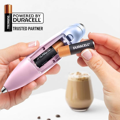 Zulay Kitchen Whisk Milk Frother with 4 Duracell Batteries - Powerful Handheld Foam Maker for Coffee, Lattes, Matcha, Hot Chocolate & Cappuccinos - Whip Creamy Froth in Seconds - Image 6