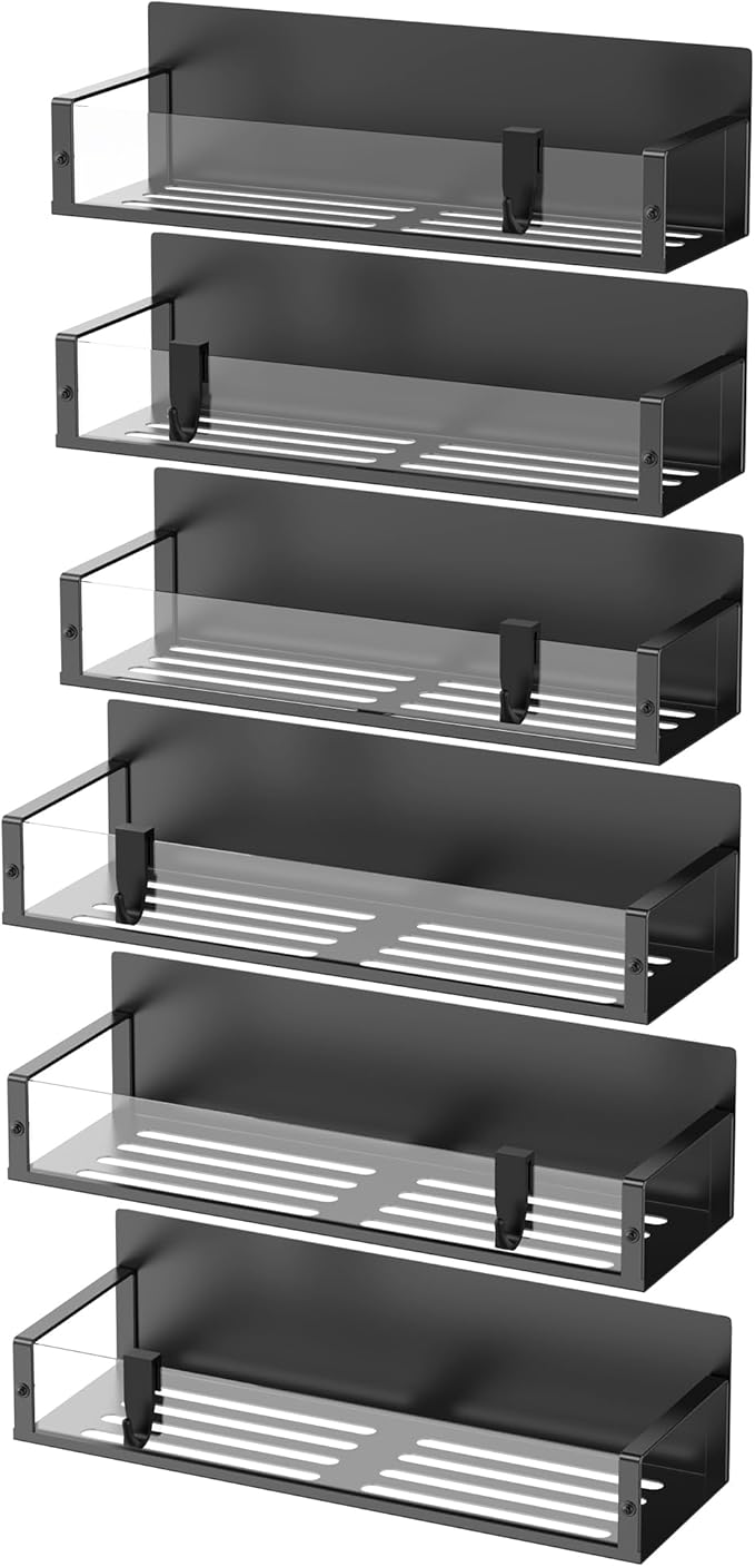 HuggieGems 6 Pack Magnetic Spice Storage Rack Organizer for Refrigerator and Oven, Clear Fridge Organizers and Storage - Image 6