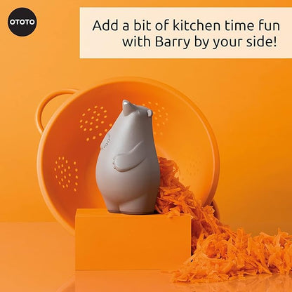 OTOTO Grater - Stainless Steel, BPA Free, Dishwasher Safe, Fun Kitchen Gadget, Vegetable Shredder, Cute Kitchen Gifts & Accessories (Barry The Bear Cheese Grater, Brown)