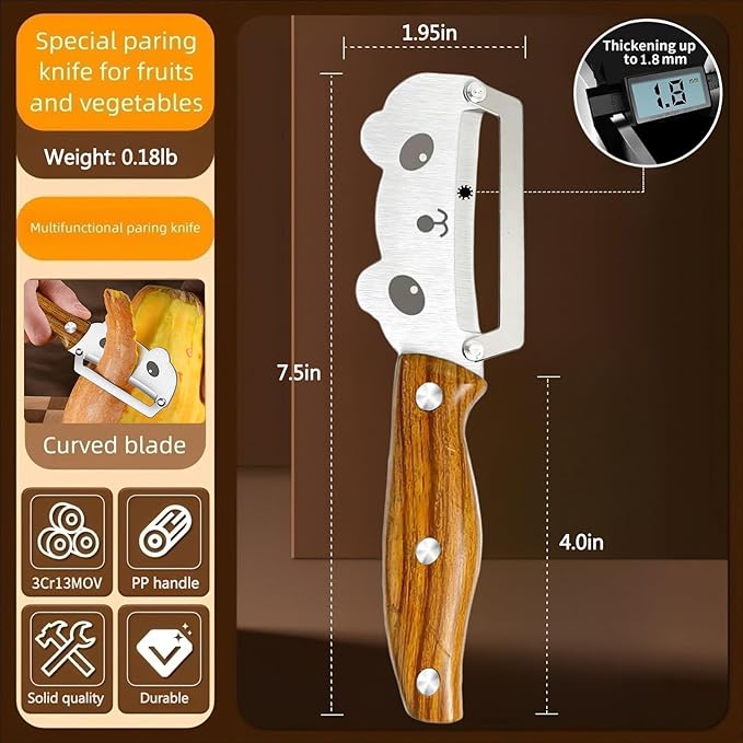 Vegetable Peeler Sharp Stainless Steel Blades for Veggie Potato Sugarcane Pumpkin Papaya Peeling Tool - Image 2