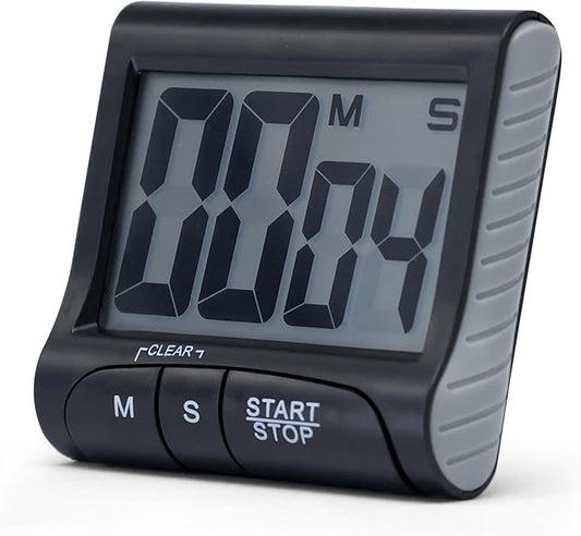 Large LCD Display Kitchen Timer -Magnetic Digital Timers,Loud Alarm,Memory and Fast Forward Function,Cooking Timers for Kitchen,Gym, Meeting, Classroom,Study,Work,Outdoor Activities(Black)