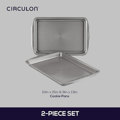 Circulon Bakeware Nonstick Cookie Pan Set, Cookie Sheets for Baking, 2-Piece, Gray - Image 3
