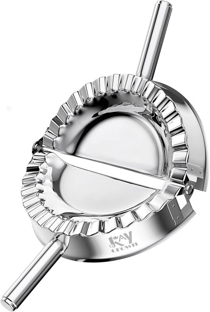 KAYCROWN 6 Inch Empanada Press, Stainless Steel Dumpling Maker Dough Cutter Dumpling Mold for Empanada, Dumpling, Ravioli, Pierogi, Turnovers, Calzone (XL: 6 inch)