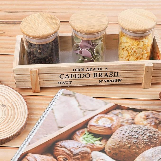 20 Pcs Glass Spice Jars with Airtight Bamboo Lids, Labels and Pen, 2.5oz Mini Clear Food Storage Containers for the Pantry, Kitchen Canisters for Tea, Herbs, Sugar, Salt, Coffee and More - Image 8