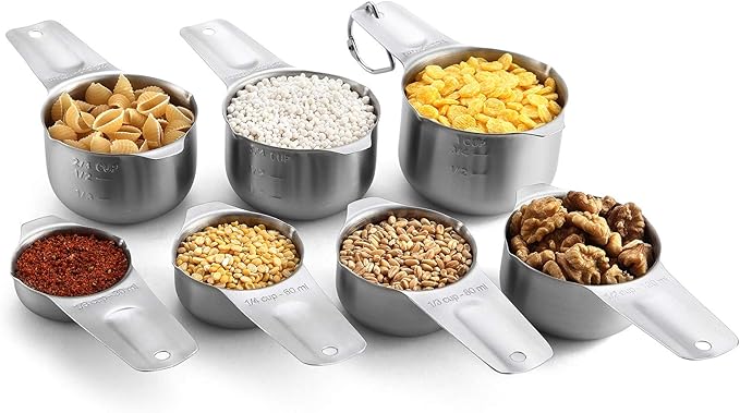 Spring Chef Stainless Steel Measuring Cups & Spoons Set of 20 with Leveler, Nesting 7 Metal Measuring Cups & 13 Spoons for Dry & Liquid Ingredients, Dishwasher Safe Kitchen Tools for Cooking & Baking - Image 5