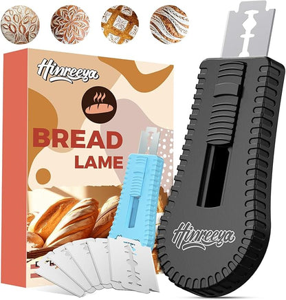 Extractable & Magnetic Bread Lame Sourdough Bread Knife - Professional Sourdough Scoring Tool - Deal for Sourdough Bread, Pizza Dough and Baking Supplies - Scoring Patterns booklet & 5 Razor Blades