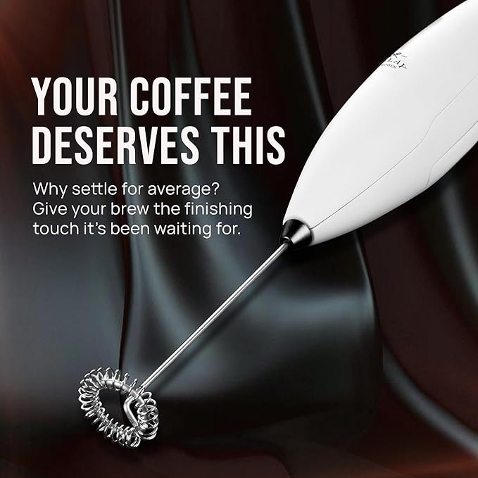 Zulay Kitchen Executive Series Luxury Gift Milk Frother with 4 Duracell Batteries – Handheld Electric Foam Maker for Coffee, Lattes & Hot Chocolate – Deluxe Finish, Ultimate Gift for Coffee Lovers - Image 9