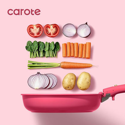 CAROTE 15pcs Pots and Pans Set Non Stick, Cookware Set Non Toxic with Detachable Handle, Induction Kitchen Cooking Set, Dishwasher/Oven Safe, RV/Camping Cookware - Image 8