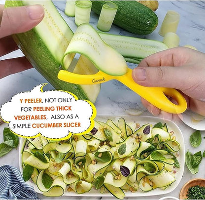 GANNK Vegetable Potato Peelers for Kitchen, Y Peeler for Apple Fruit Carrot Zucchini Cucumber Potatoes, Good Grip Veggie Peeler Makes Peeling Very Easy - Image 3