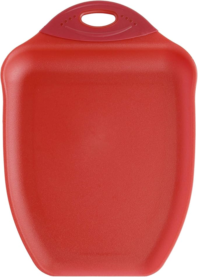 Dexas Chop & Scoop Cutting Board, 9.5 by 13 inches, Solid Red (322-J1795) by Dexas